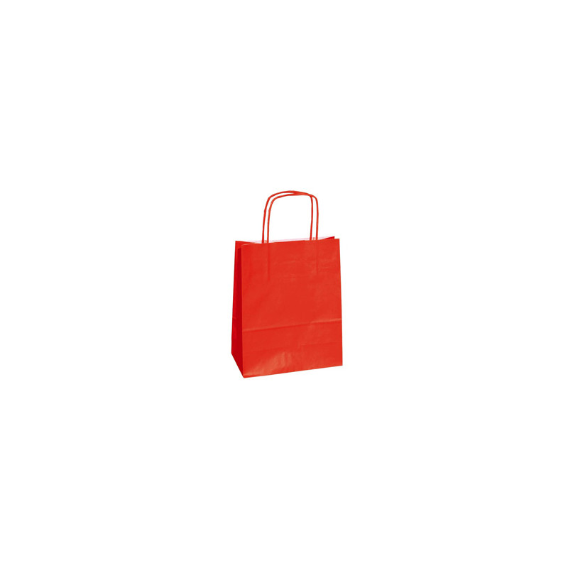 25 shoppers carta kraft 45x15x50cm twisted rosso [047688]