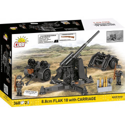 modellino cobi blocks word war ii flak 18 8.8cm con carrello 1:35
