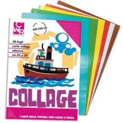 Album cwr carta rasata adesiva 35x50cm 20fg colore assortito [700/20]