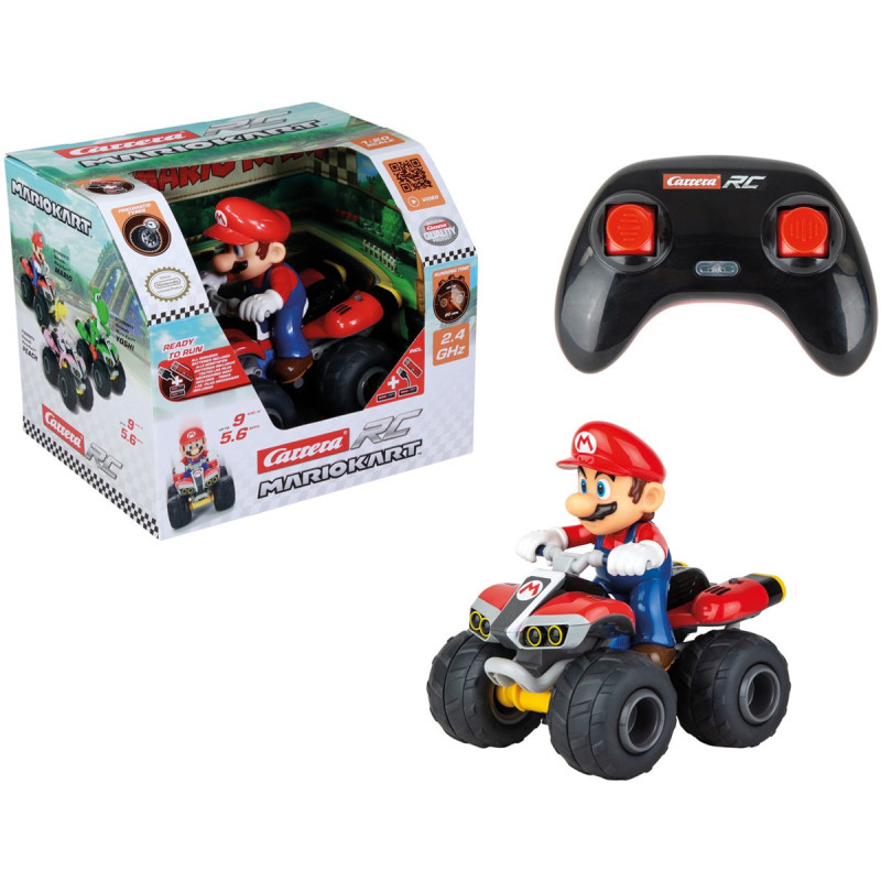 modellino figurina carrera rc car mario kart visibile sul veicolo