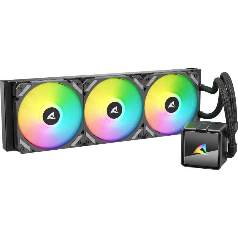 dissipatore cpu a liquido sharkoon s60 argb all-in-one 3x120mm