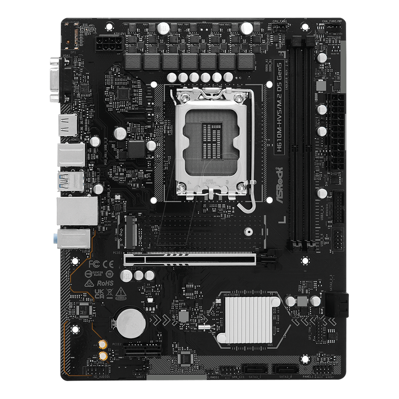 scheda madre asrock h610m-hvs/m.2 d5 gen5 lga1700 microatx 2xddr5