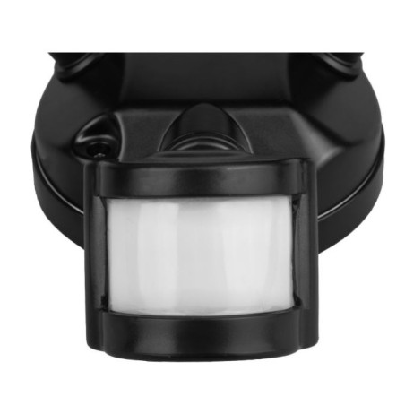 lampada da parete maclean mce524 led 20w con sensore pir nero [limclwlmmce524b]