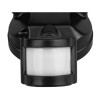 lampada da parete maclean mce524 led 20w con sensore pir nero [limclwlmmce524b]
