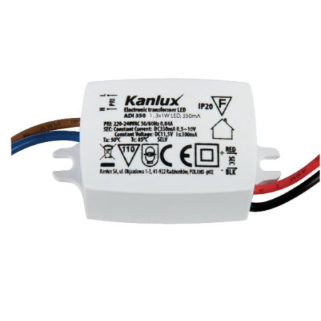 alimentatore led kanlux 0.5-10v uscita 0.4a bianco [01440]