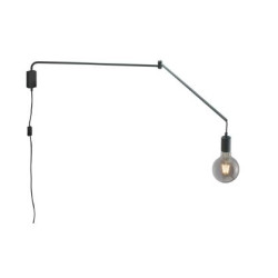 applique da parete trio line 1x e27 10w nero opaco [200200132]