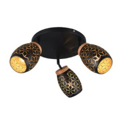 applique da parete trio bidar 3xe14 10w nero [r61573380]