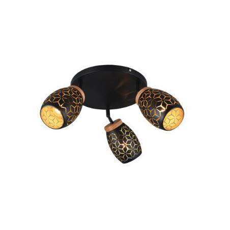 applique da parete trio bidar 3xe14 10w nero [r61573380]