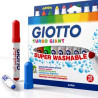 Astuccio 12 pennarelli giotto turbo giant classici+2 neon [432000]