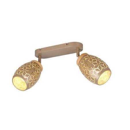 applique da parete trio bidar 2xe14 10w marrone caffe' [r81572065]