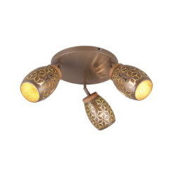 applique da parete trio bidar 3xe14 10w marrone caffe' [r61573365]