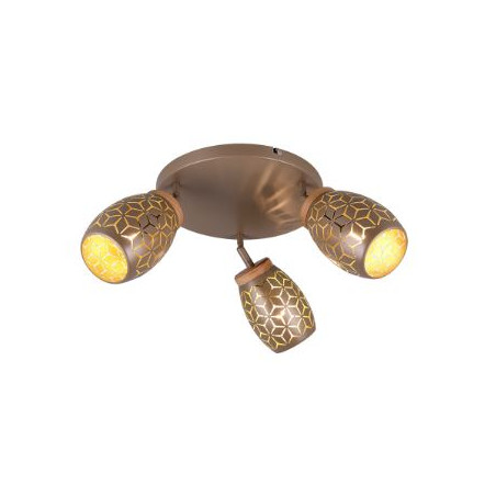 applique da parete trio bidar 3xe14 10w marrone caffe' [r61573365]