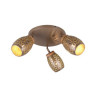 applique da parete trio bidar 3xe14 10w marrone caffe' [r61573365]