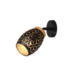 applique da parete trio bidar 1xe14 10w oro-nero [r81571780]