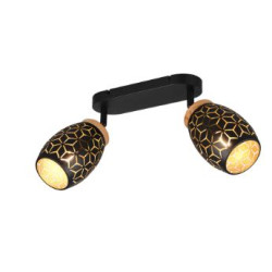 applique da parete trio bidar 2xe14 10w oro-nero [r81572080]