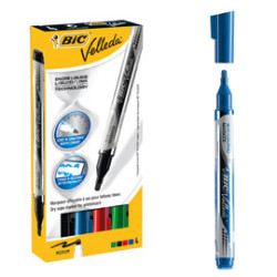Astuccio 4 marcatori p.tonda whiteboard velleda? liquid ink pocket