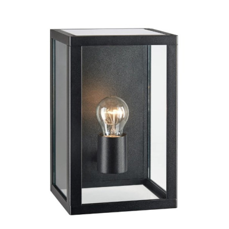 lampada da parete markslojd pelham e27 60w 230v ip44 nera [107113]