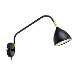 lampada da parete markslojd valencia gu10 ip20 6w 230v nera [106081]