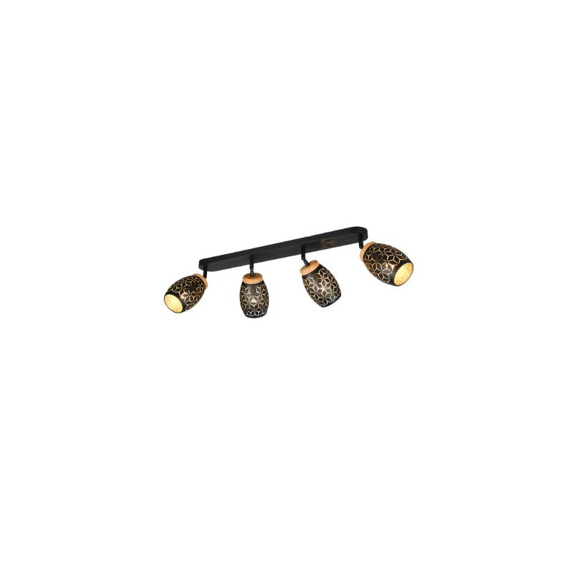 applique da parete trio bidar 10w 4xe14 oro-nero [r81574080]