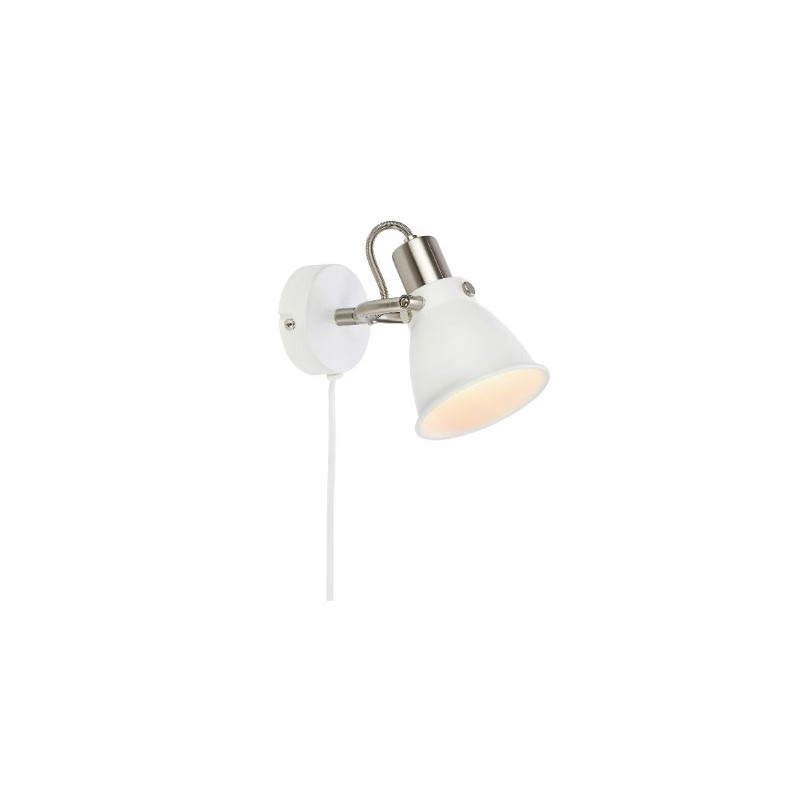 applique da parete markslojd alton e14 40w ip20 bianco [107857]