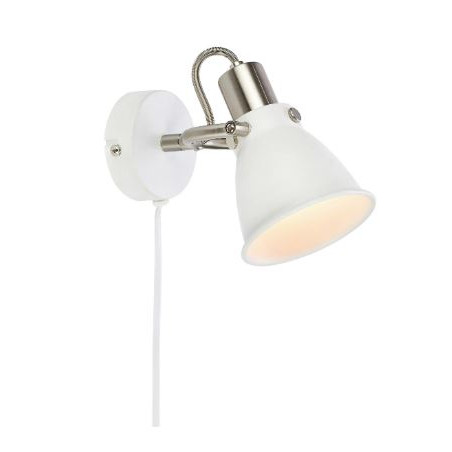 applique da parete markslojd alton e14 40w ip20 bianco [107857]