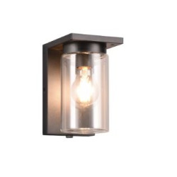 applique da parete trio ardila 40w e27 trasparente-nero opaco