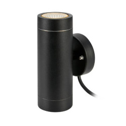 lampada da facciata markslojd garden 24 led 2x3w 3000k ip44 nero[108169]