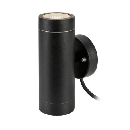 lampada da facciata markslojd garden 24 led 2x3w 3000k ip44 nero[108169]