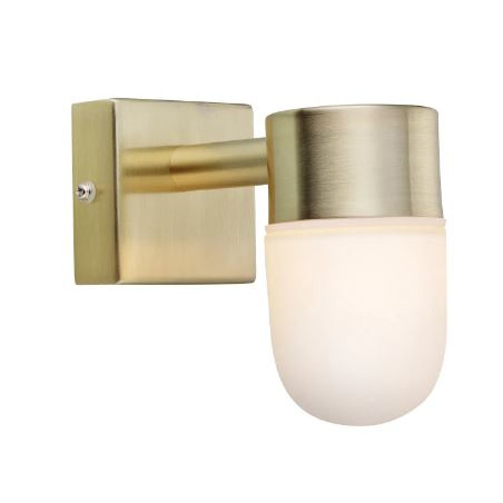 applique da parete per il bagno markslojd menton g9 18w ottone e