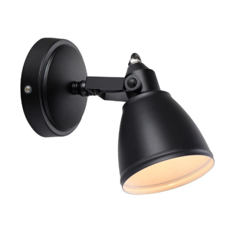 lampada da parete markslojd fjallbacka g9 1l ip44 20w 230v nero [108082]