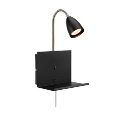 applique da parete markslojd cuarto gu10 7w ip20 nero [108855]