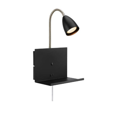 applique da parete markslojd cuarto gu10 7w ip20 nero [108855]