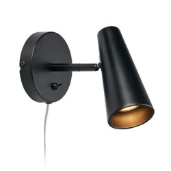 applique da parete markslojd crest gu10 7w ip20 nero [108200]