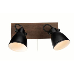 applique da parete markslojd native e14 18w ip20 nero [108213]