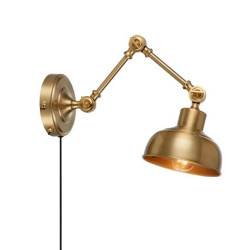 applique da parete markslojd grimstad e27 60w ip20 ottone [108115]