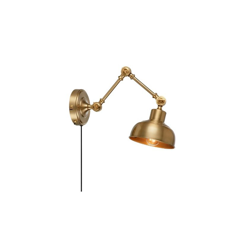 applique da parete markslojd grimstad e27 60w ip20 ottone [108115]