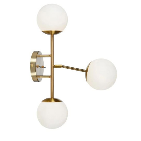 applique da parete markslojd trinity 3xg9 20w ip20 ottone e bianco