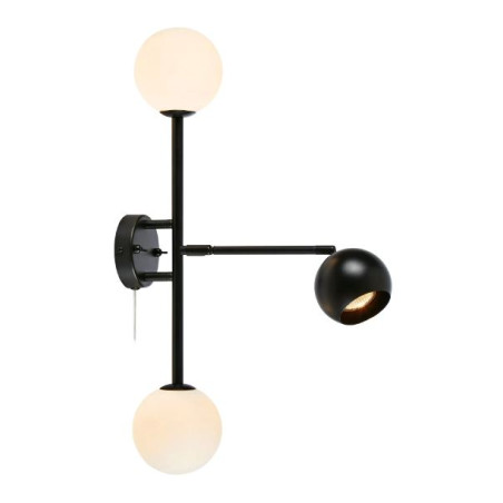 applique da parete markslojd beside g9-gu10 20w-7w ip20 nero-bianco