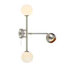 applique da parete markslojd beside g9/gu10 20w ip20 acciaio-bianco