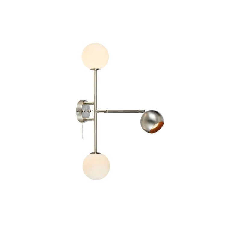 applique da parete markslojd beside g9/gu10 20w ip20 acciaio-bianco