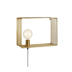 applique da parete markslojd shelf e27 60w ip20 oro [107815]