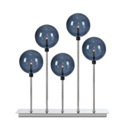 portacandele markslojd master e5 cromato vetro 8w ip20 5pz cromo/fumo