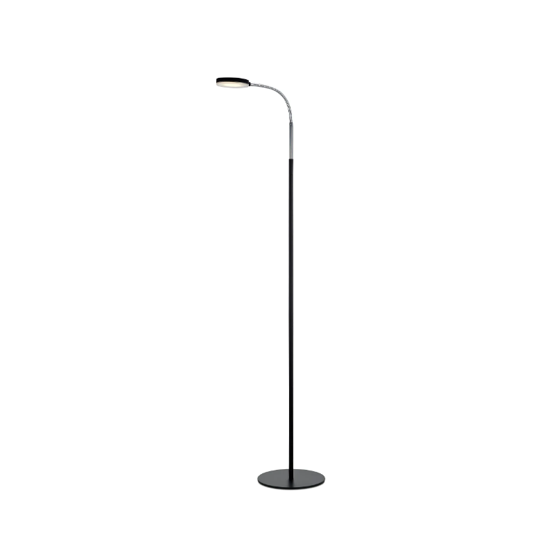 lampada da terra a led markslojd flex 3000k ip20 5w 320lm 230v nero/cromo