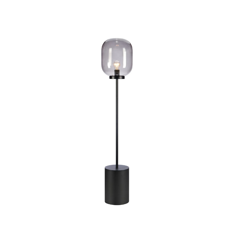 lampada da terra markslojd brooklyn e27 ip20 40w 230v nero/fumo [108425]