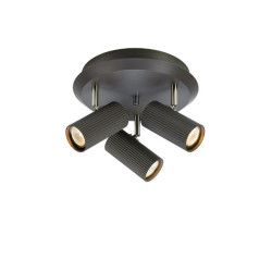 plafoniera markslojd costilla 3xgu10 7w ip20 grigio scuro [108471]
