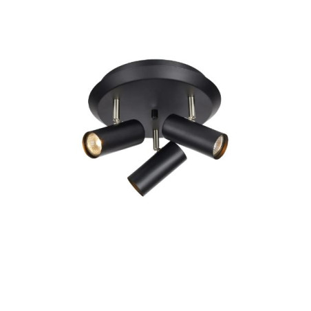 plafoniera markslojd barcelona 3xgu10 12w ip20 nero [107348]