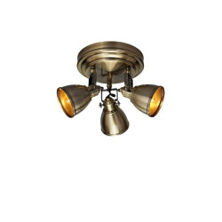 plafoniera markslojd fjÃ¤llbacka 3xe14 40w ip20 ottone antico [104050]