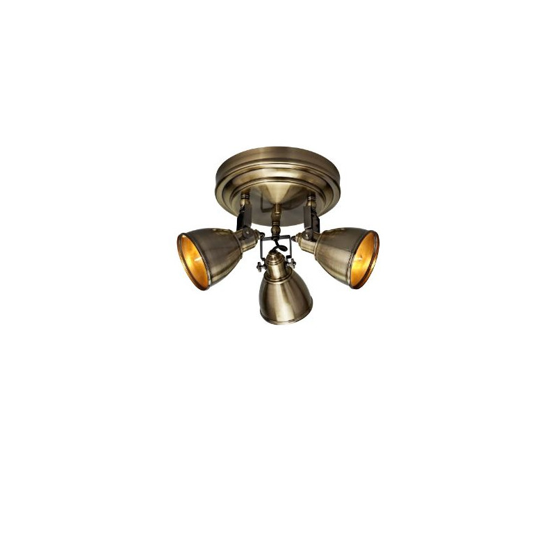 plafoniera markslojd fjÃ¤llbacka 3xe14 40w ip20 ottone antico [104050]