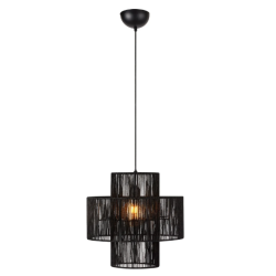 lampada da soffitto a led markslojd soga e27 ip20 230v 40w nera [108766]