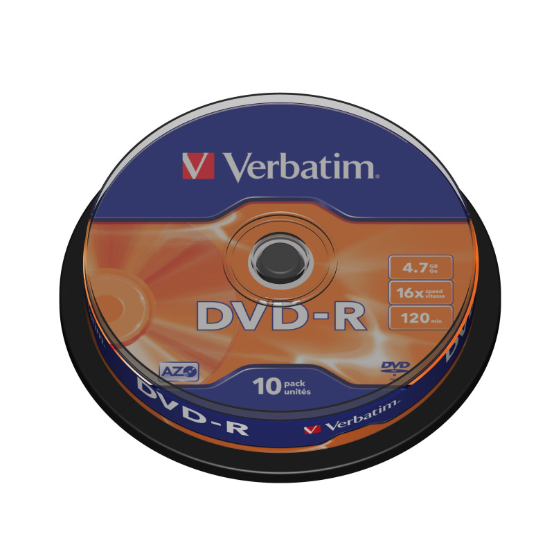 confezione dvd-r verbatim 4,7gb 16x 10pcs [43523/10]
